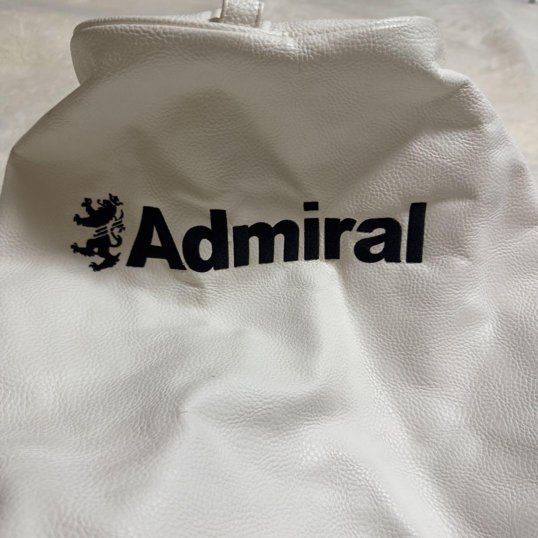 美品Admiral ゴルフ　キャリバッグ　ホワイト　カバーあり合皮