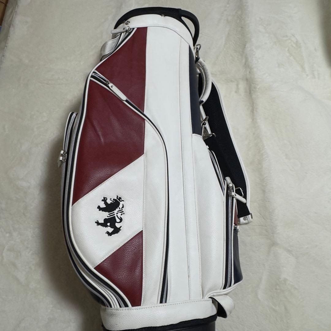 美品Admiral ゴルフ　キャリバッグ　ホワイト　カバーあり合皮