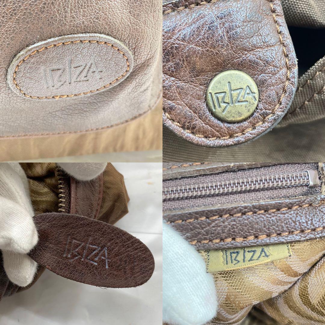 極美品❣️ IBIZAイビサ本革ボストンバッグショルダーストラップ旅行鞄 ブラウン