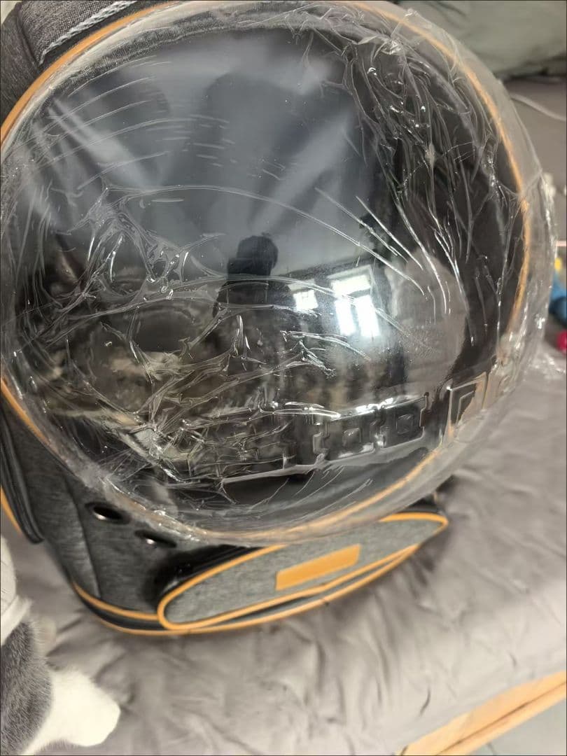 ペットキャリーバッグ 透明カプセル 通気性抜群 猫・小型犬用 お出かけリュック