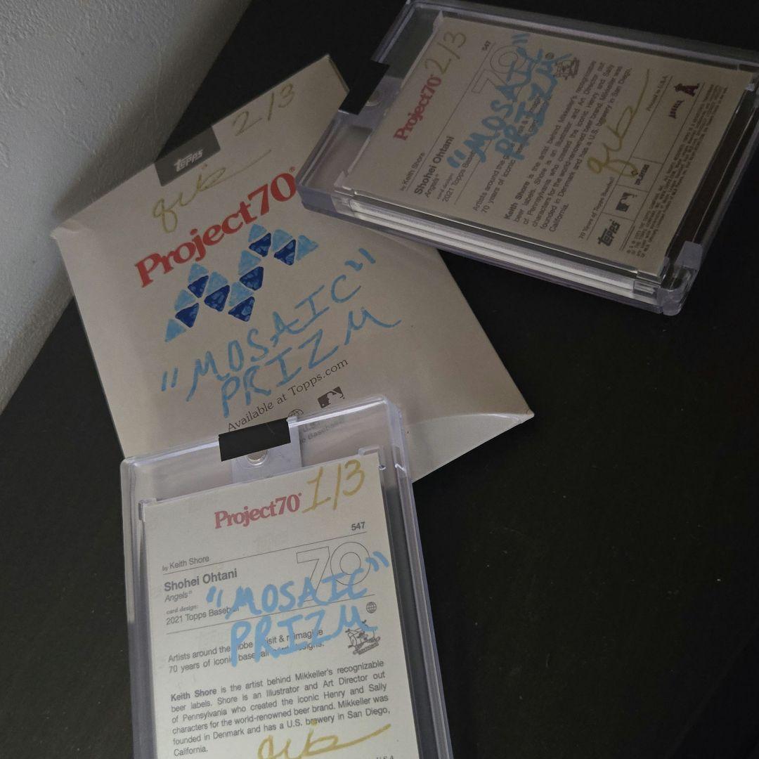 2枚/世界３枚限定　大谷翔平　限定カード 70周年記念