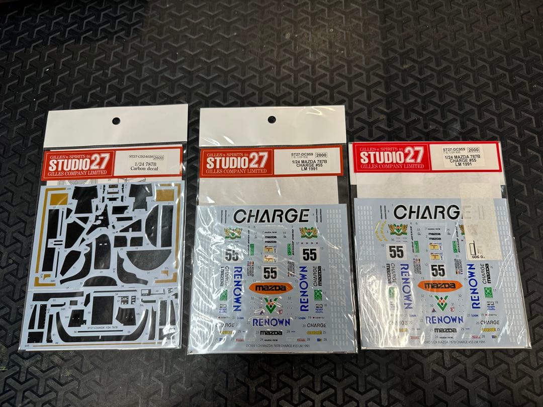 タミヤ Mazda 787B 1/24(カルトグラフ) + スタジオ27製3枚付