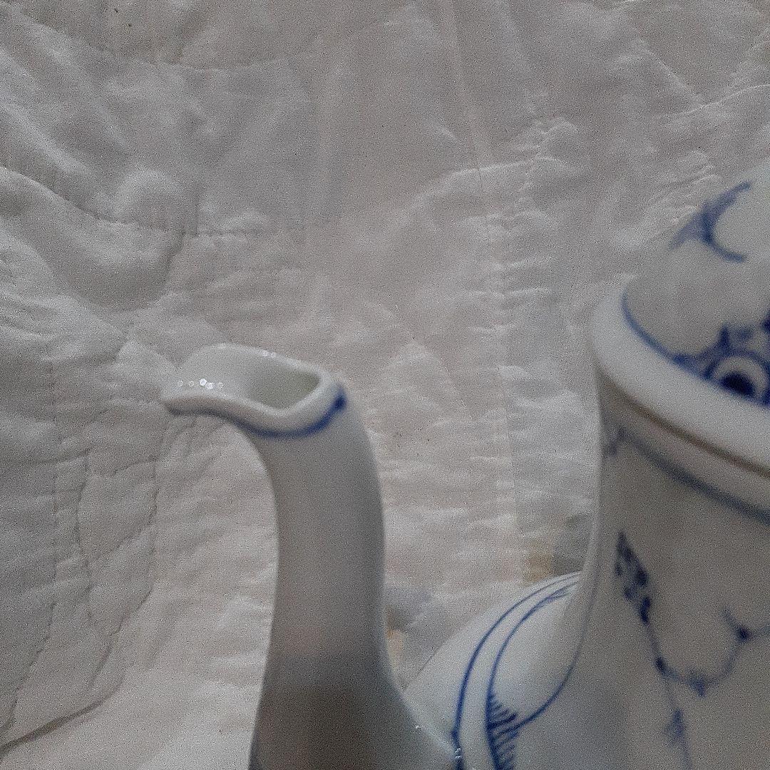 ビングオーグレンダール　コーヒーポット　ブルーフルーテッド