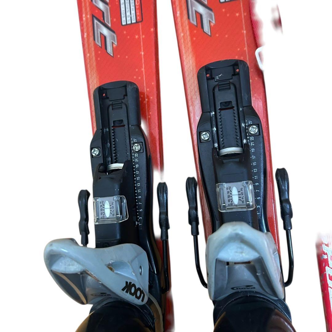 ⑥スキーブーツ、25cm280mmレディース大人女性セットスキー板、ストック3点