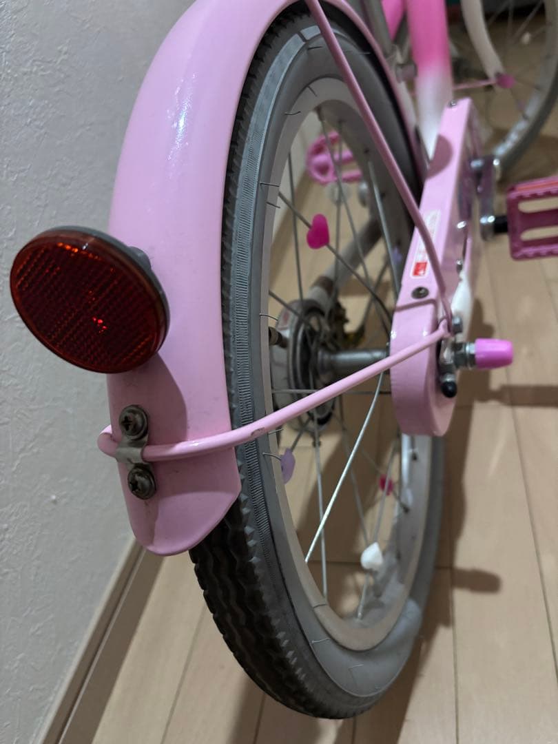 ココ　(お引き取り限定)ミニーマウス子供用自転車 ピンク18 美品
