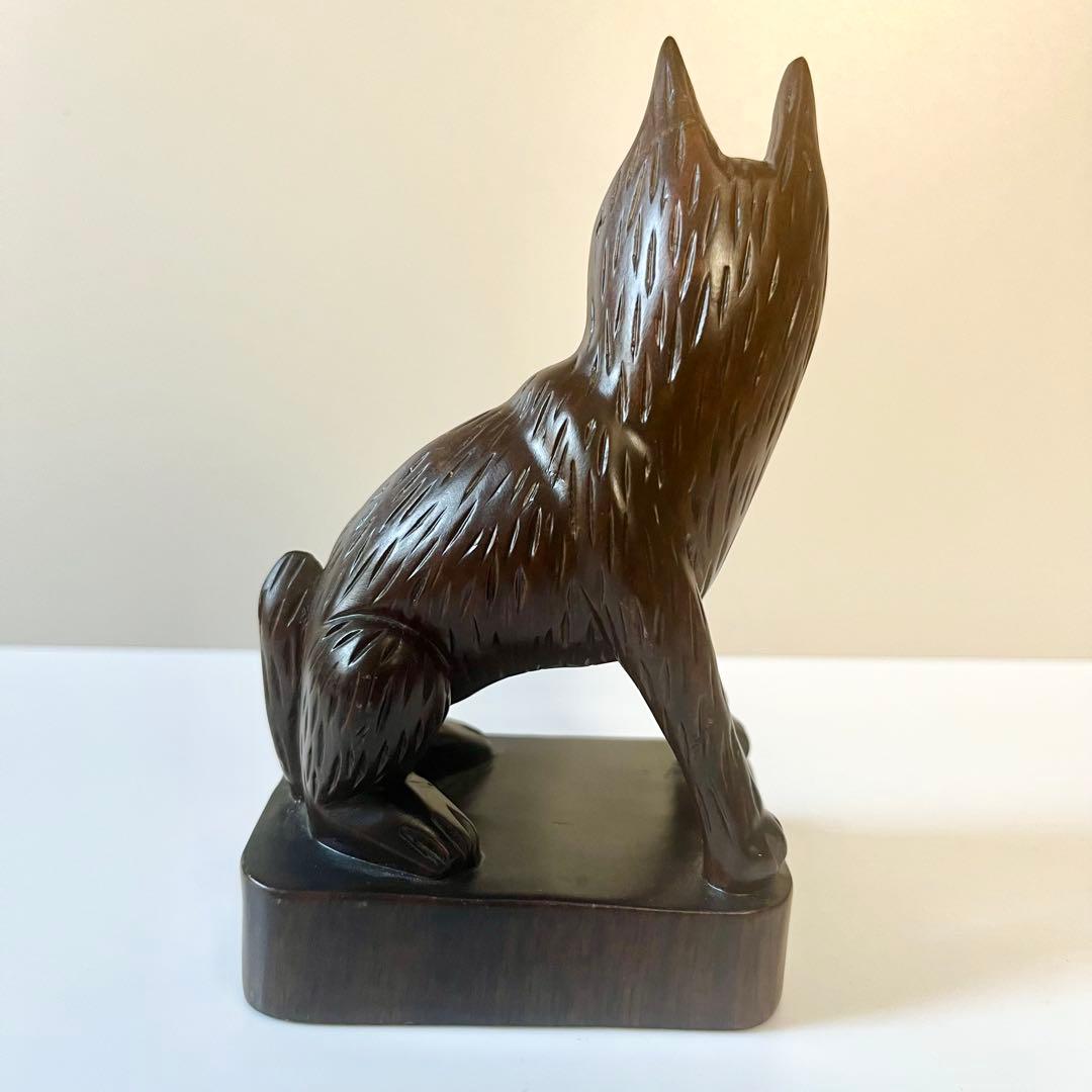 木　木製　木彫　木彫り　犬　置物