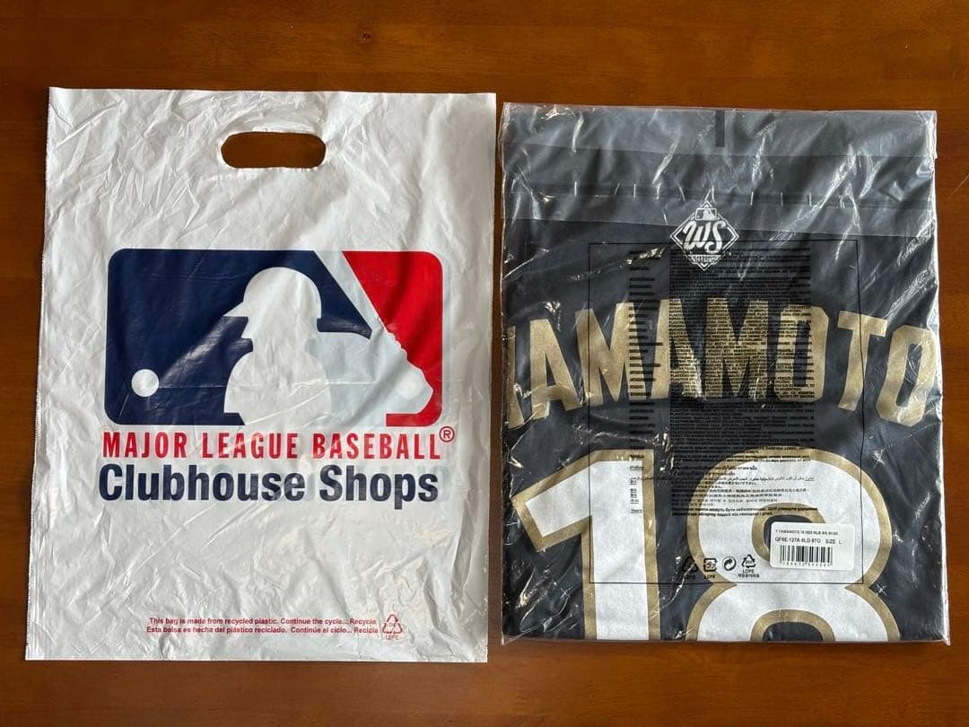 山本由伸　ロサンゼルスドジャース 2025ワールドシリーズ優勝記念Tシャツ　L