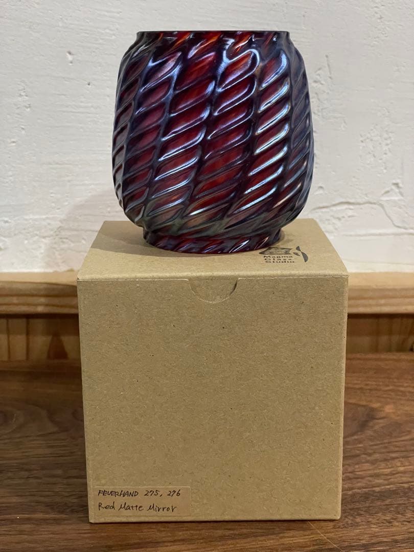 ライト・ランタン Magma Glass Red Matte Mirror