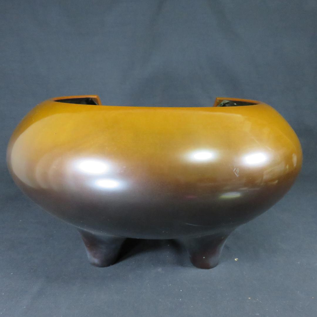 風炉 美品 道安風炉 平丸風炉 茶道具 茶器 銅 お稽古 茶の湯