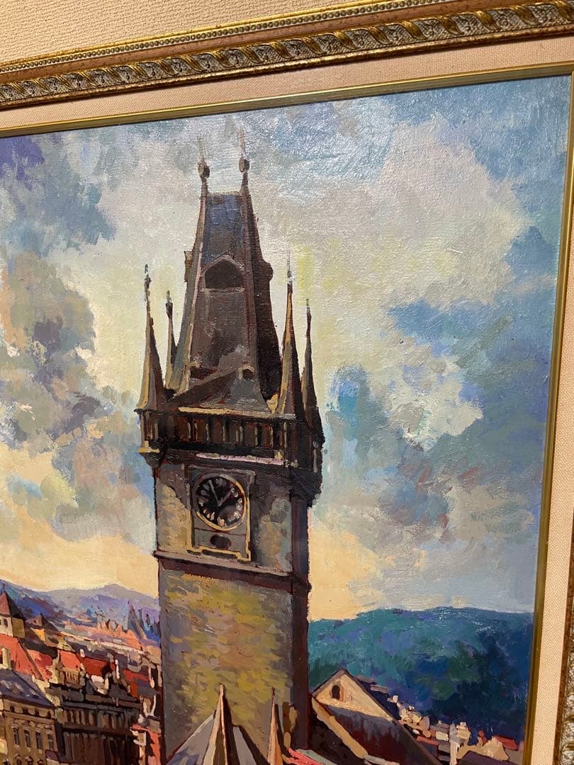 【処分特価】Richard Taubenek/リチャードタウベネク/油彩画/特大