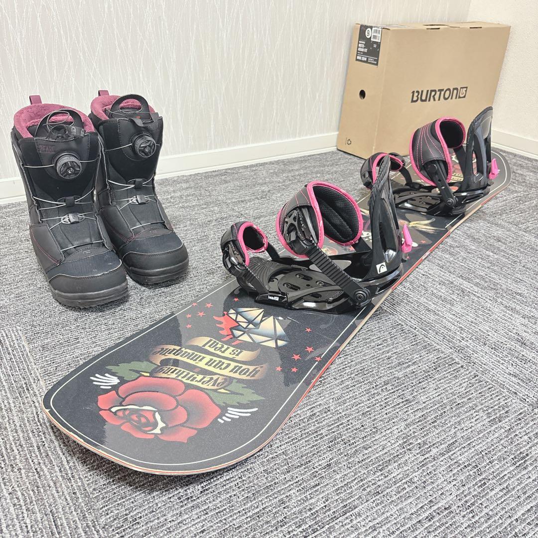 超豪華❗️サロモン/HEAD レディース スノーボードセット★143cm+ブーツ付
