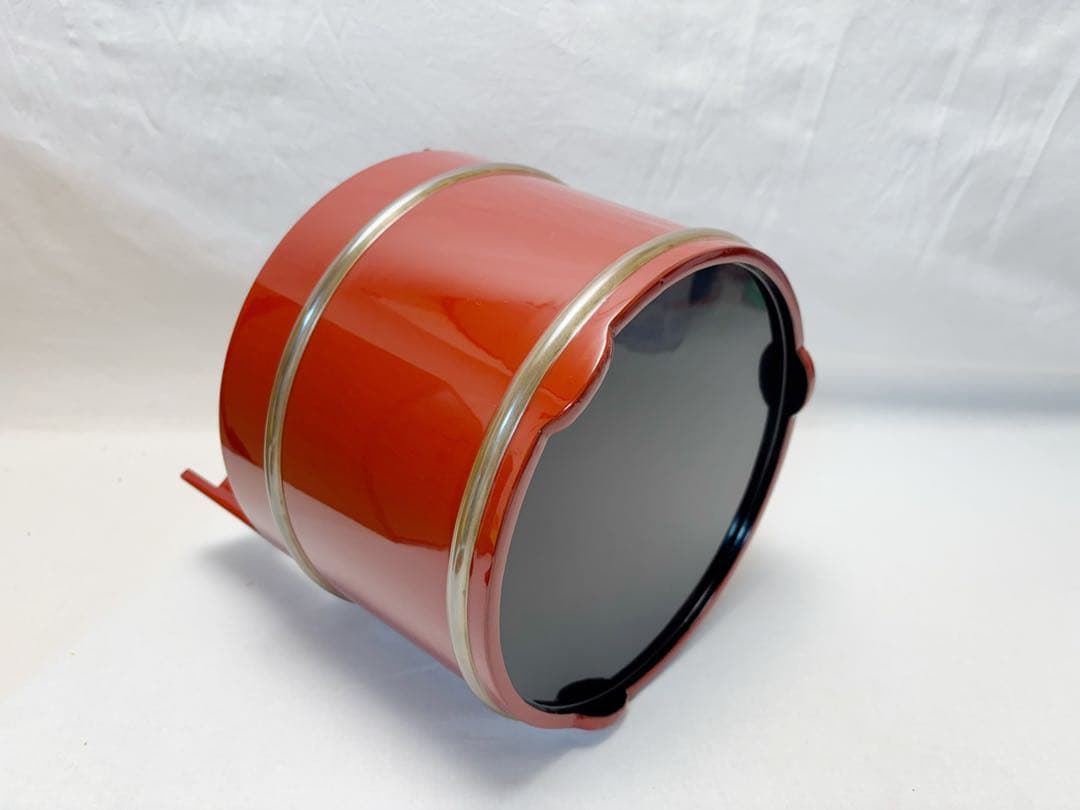 ほぼ未使用 茶道具 蔵？作 木製朱塗 手桶 銀箍 作家物 茶器 水差し 共箱