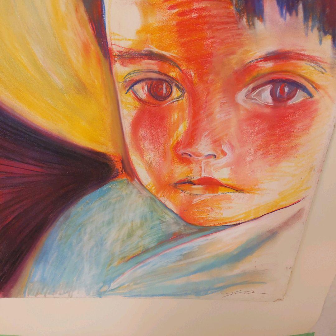 パステル　ドローイング　無題　額装なし