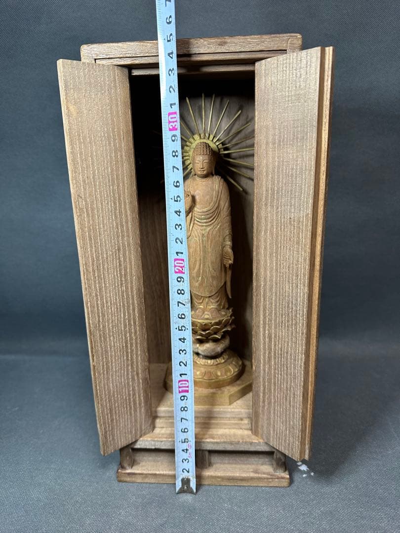 インド　白檀　木彫り　仏教美術　仏像 骨董 木像　木製　仏教　アンティー