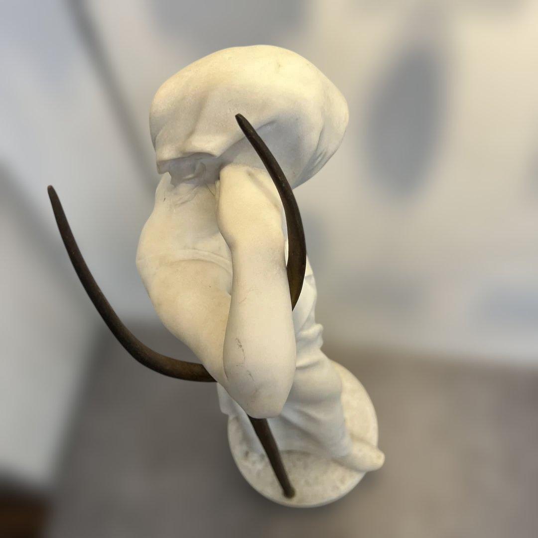 専用アルフレド・ブーシュ「農婦大理石38.4kg高さ81㎝東な8-0106☆1F