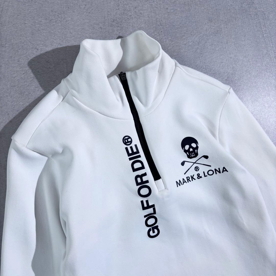 美品 MARK&LONA ハーフジップフリース 裏起毛 36 日本製