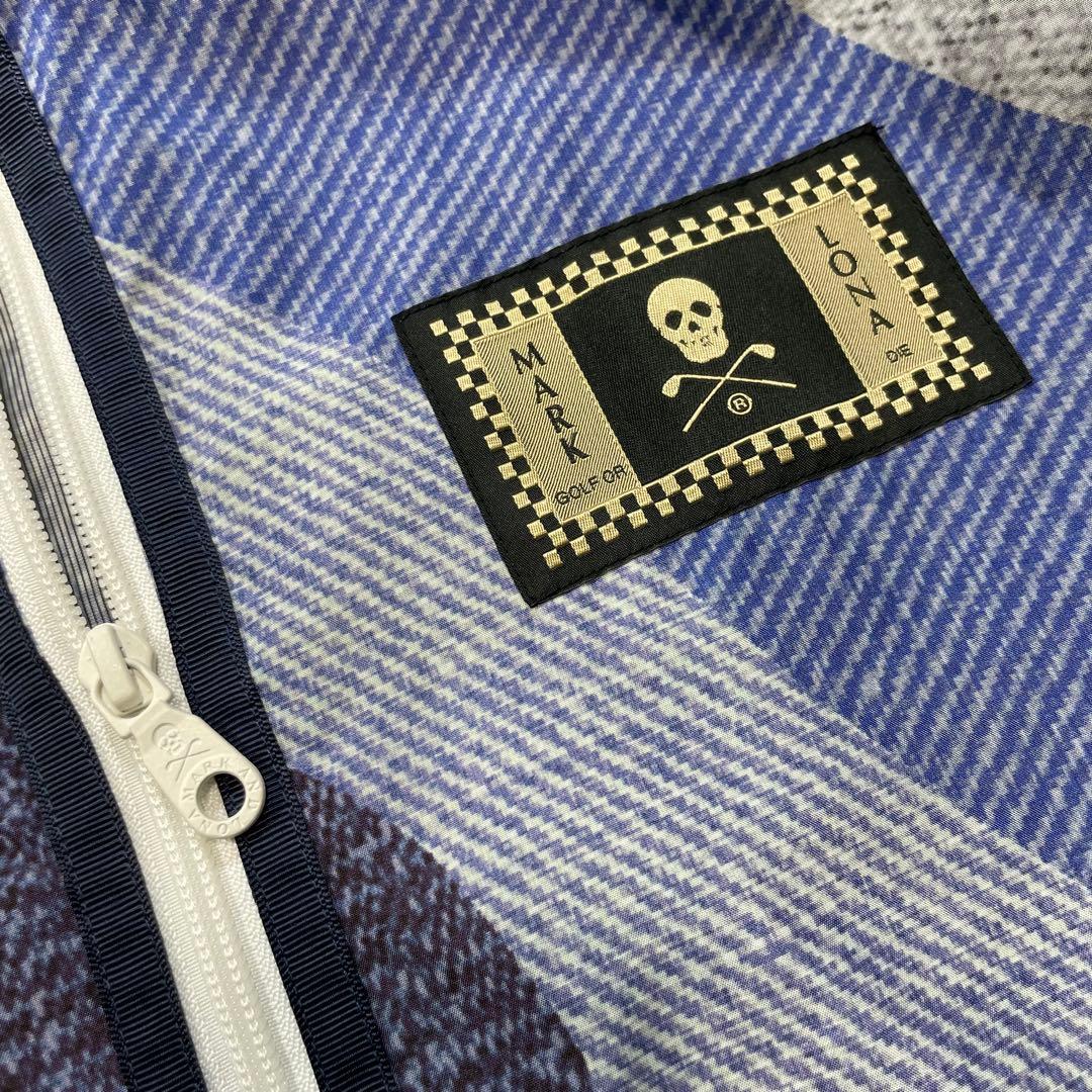 マークアンドロナ　ナイロンジャケット　ゴルフウェア　ブルー系　48