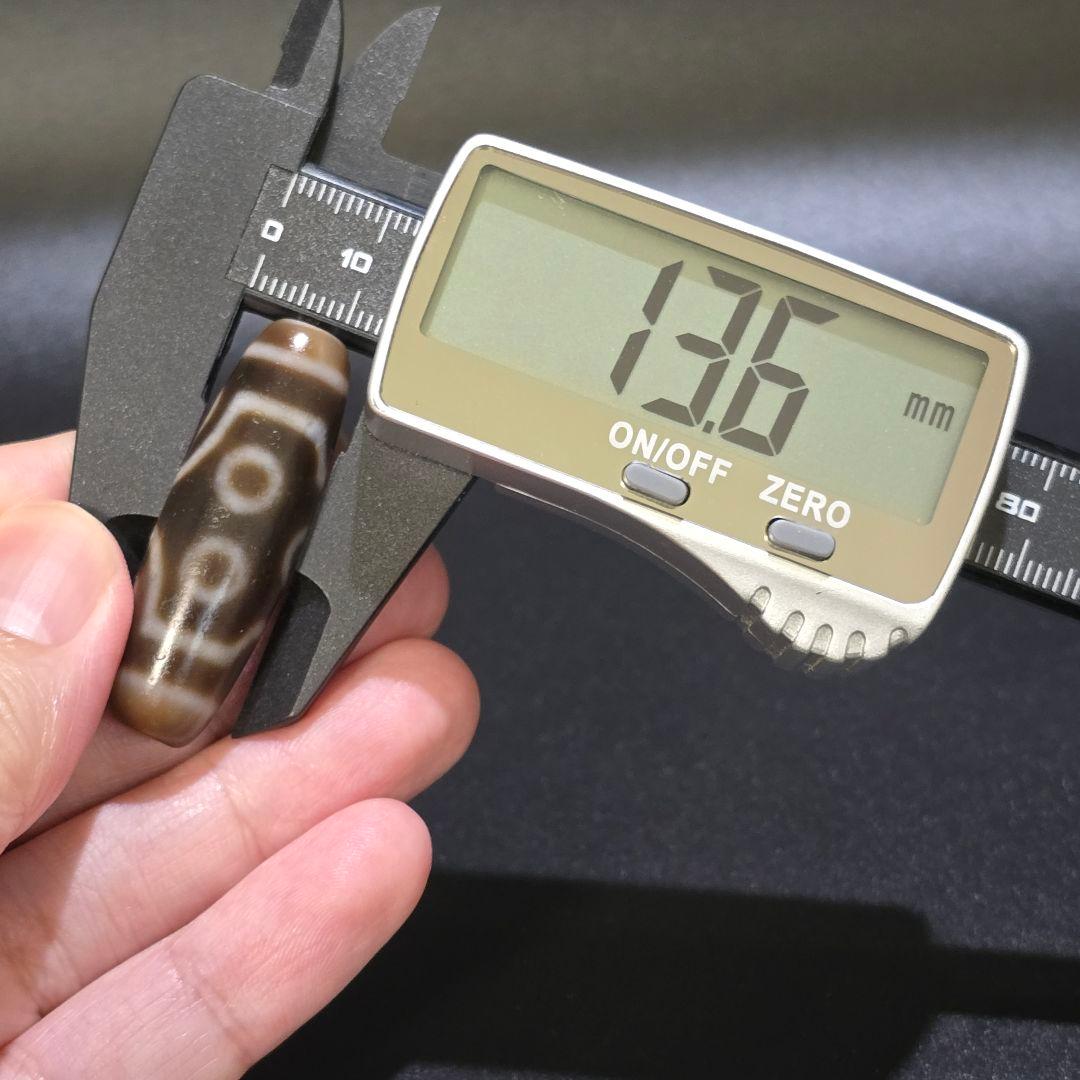 A3 老礦三色天珠　七眼　天珠　美品　天然石　鉱物　風水　開運　御守　チベット