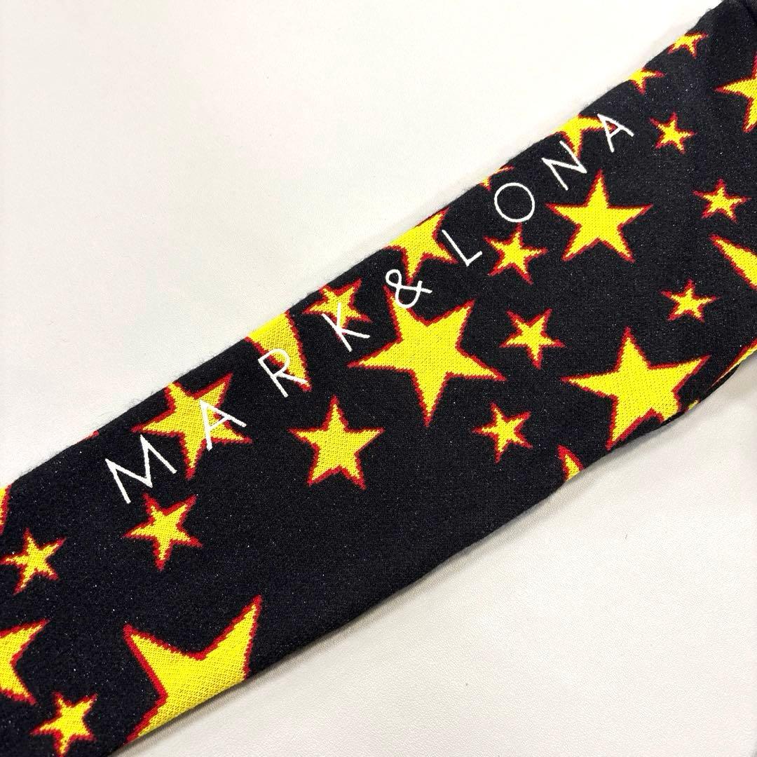 マークアンドロナ　M ニットセーター　スカル　スター　ブラック　イエロー