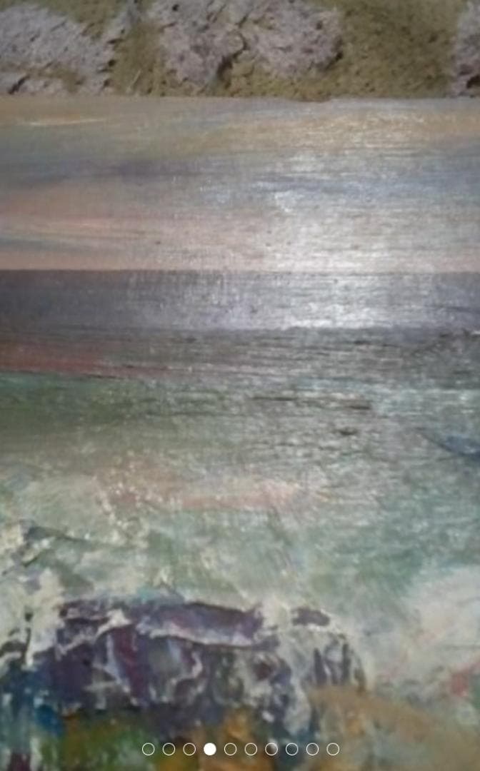 吉田民尚　伊豆の海　真作油彩4F1995年ぐらいに美術年鑑評価一号190万円