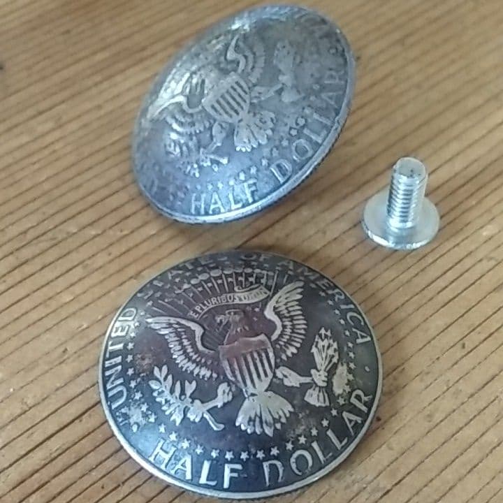 ヴィンテージ　コンチョ　ハーフダラー　オールド　イーグル　　ケネディ　ネジ