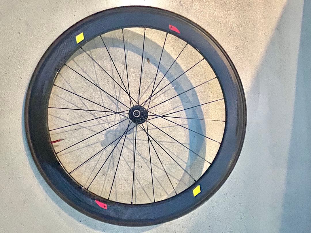 【カーボンホイール後輪】+チューブラータイヤ重量1.02kg