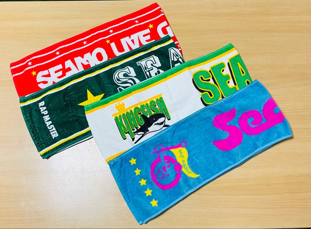 【美品】SEAMO シーモ　マフラータオル　ツアーグッズ４枚組セット［送料込み］