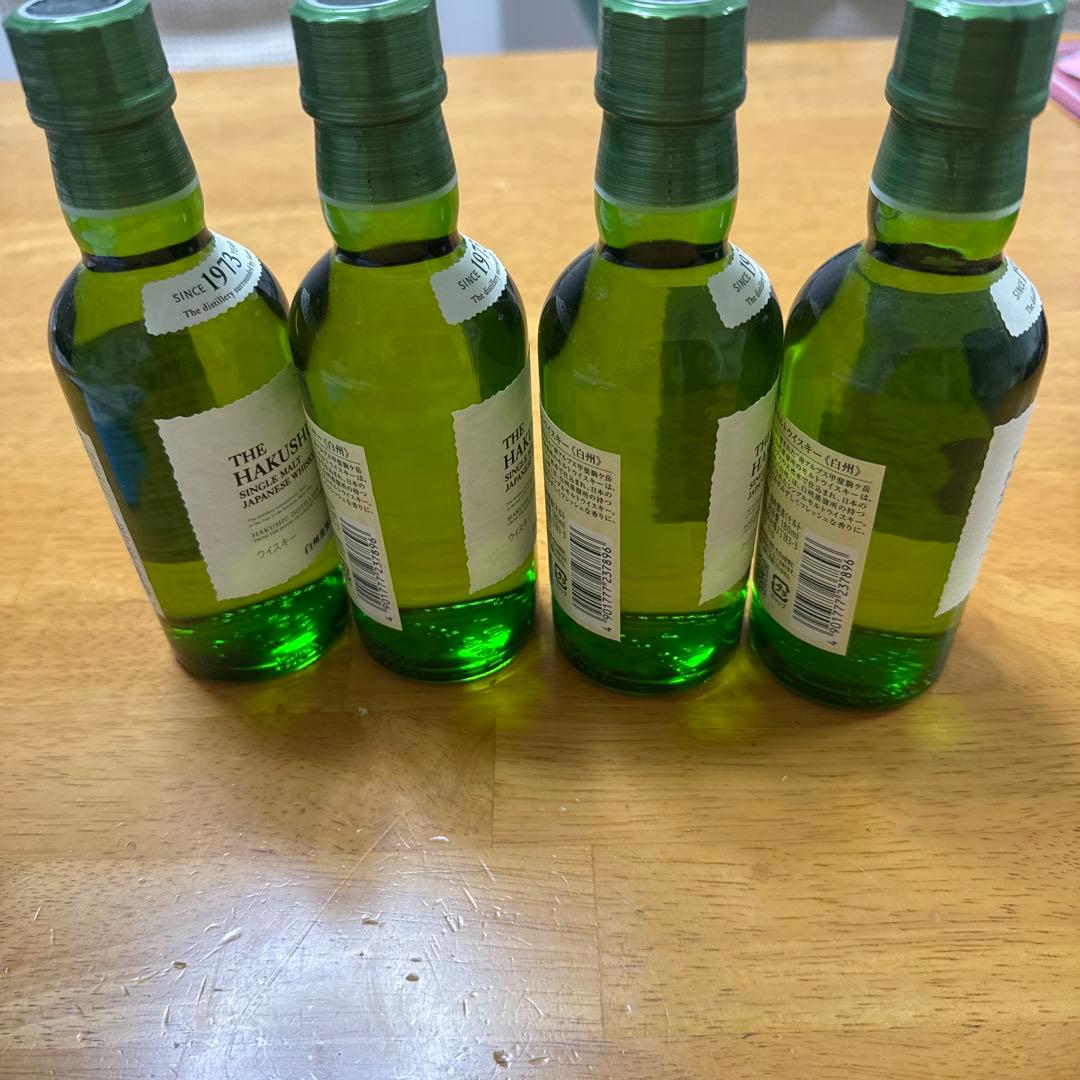 サントリーシングルモルトウイスキー 白州 180ml瓶4本セット