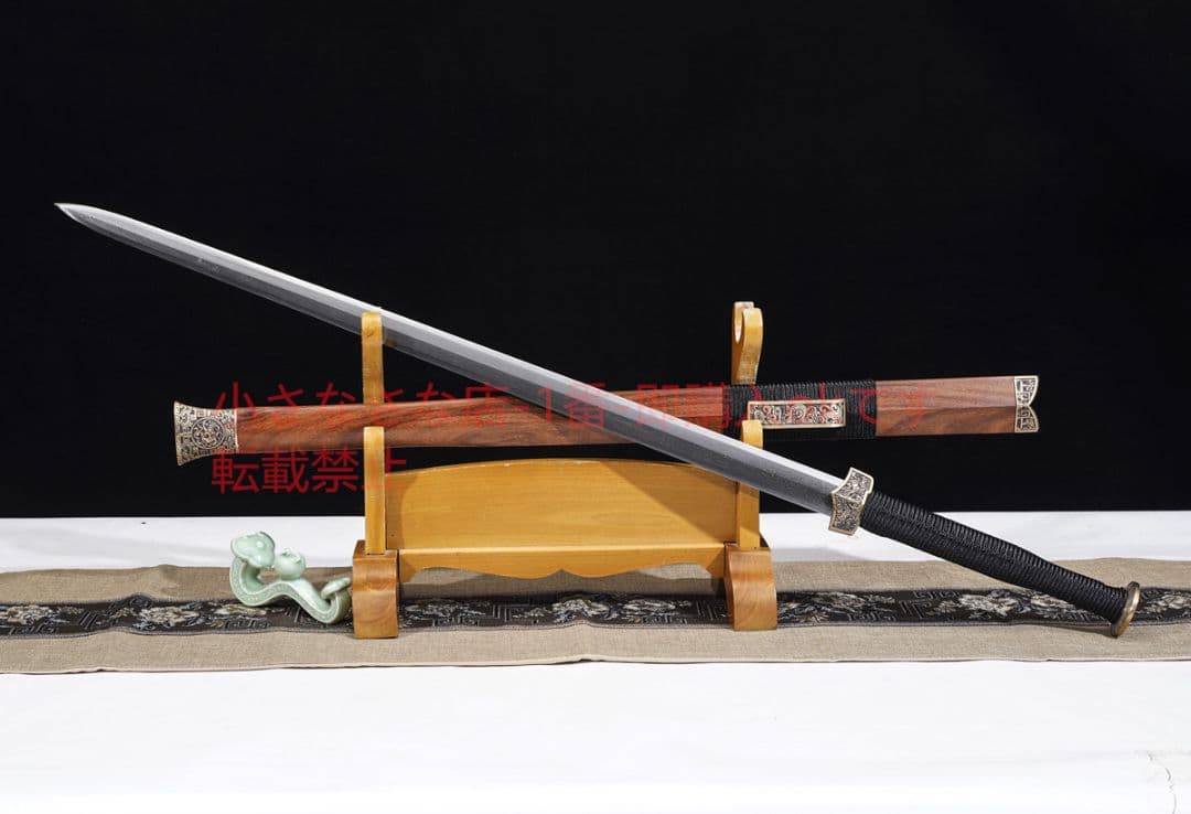 八面四聖漢剣ダマスカス紋細工 古兵器 武具 刀装具 日本刀 模造刀 居合刀