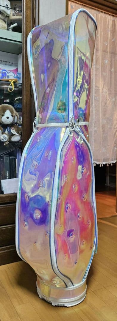 【新品未使用】本間ゴルフ非売品モデル オーロラスケルトン ホワイトキャディバッグ