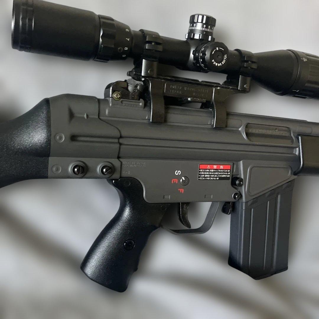 東京マルイ電動ガン g3sg1美品スコープ　バッテリー変換アダプター付新品セット