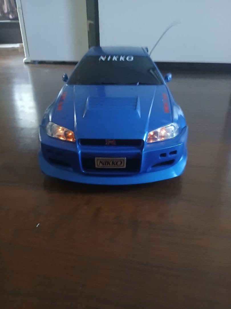 NIKKO GT-R.R34.1/5青色激レア完全動作品.送料込み。