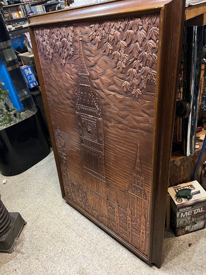 銅板絵、銅板時計、超特大銅板絵画、ウェストミントスター、国会議事堂、銅板製です