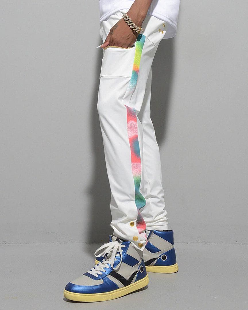 ラッセルノ ゴルフ ストレッチ スキニー カーゴ ロングパンツ ホワイト L 5