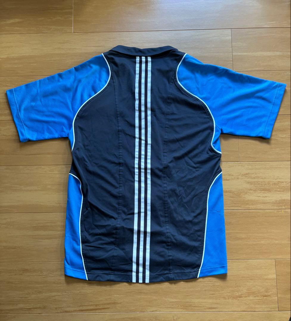 【貴重品】adidas テニスOサイズ ポロシャツ 青/黒サフィン選手着用モデル
