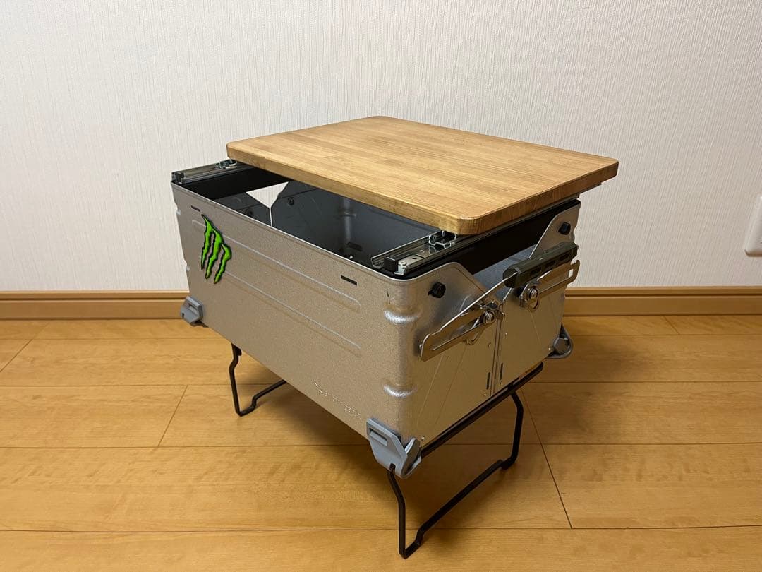 スノーピーク　シェルフコンテナ25 スライド天板　自作