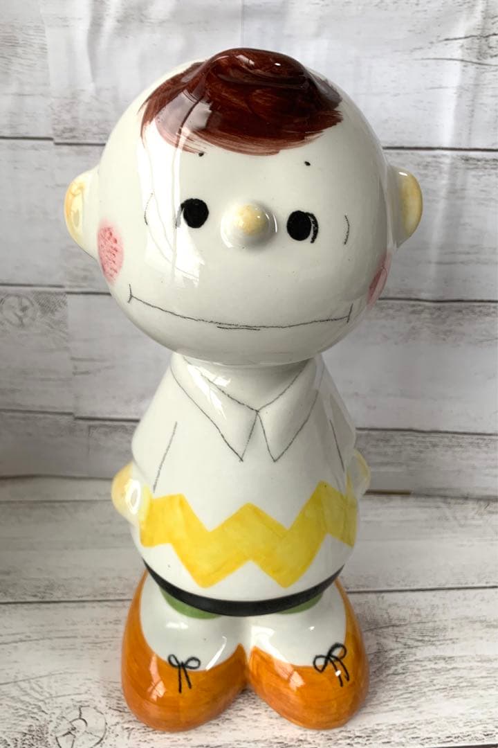 スヌーピー　Determined イタリアンバンク チャーリーブラウン　貯金箱