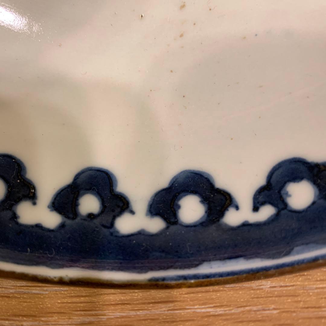 江户初期 染附 牡丹茶椀　92