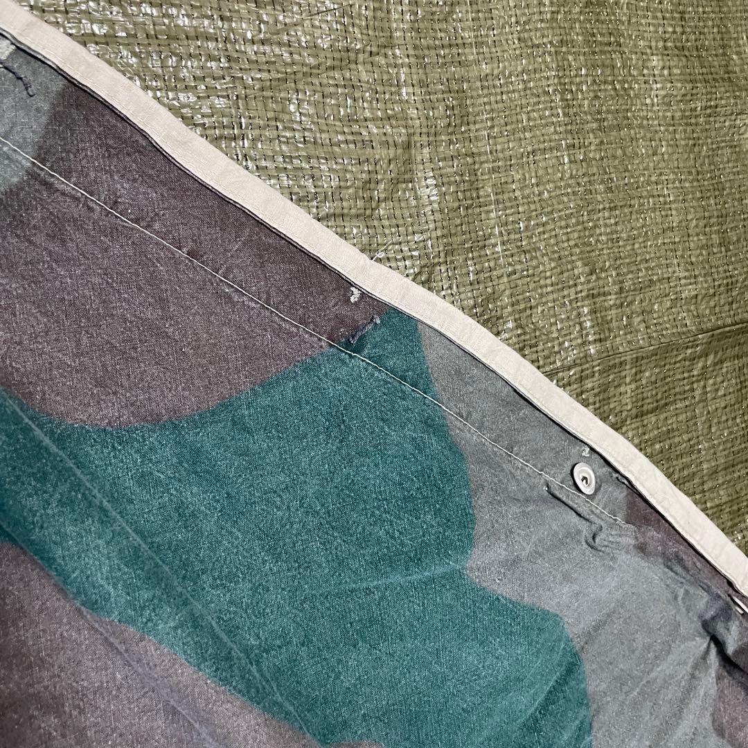 お*い様 スウェーデン軍　軍幕　パズルカモ迷彩 コットン 三角テント