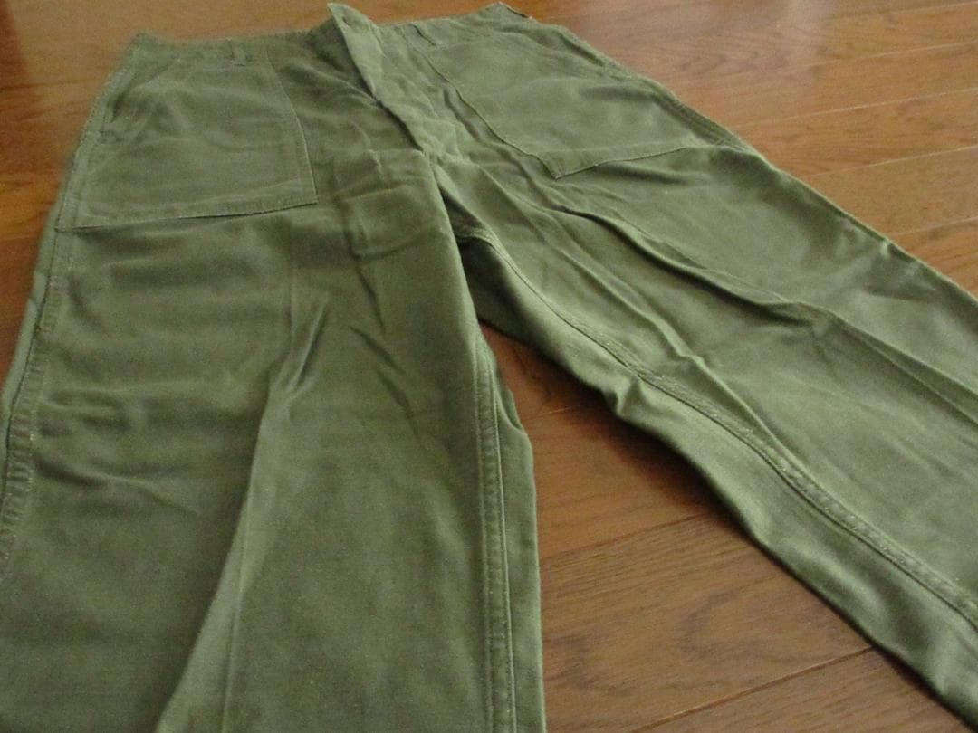 ★米軍実物USARMY推定'60s【OG-107】コットンサテンベイカーパンツ