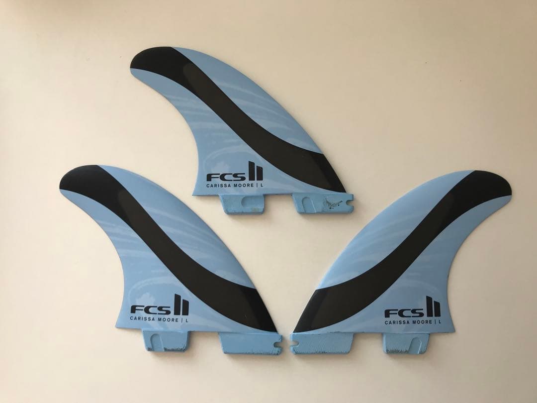 サーフィン フィン L FCS2 カリッサムーア　モデル　ブルー