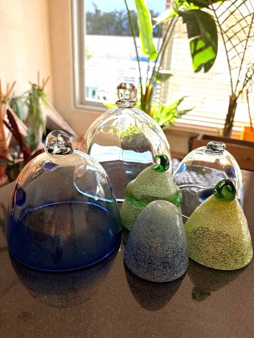 琉球ガラス 稲嶺盛吉 フードカバー 蚊帳 オトーリグラス