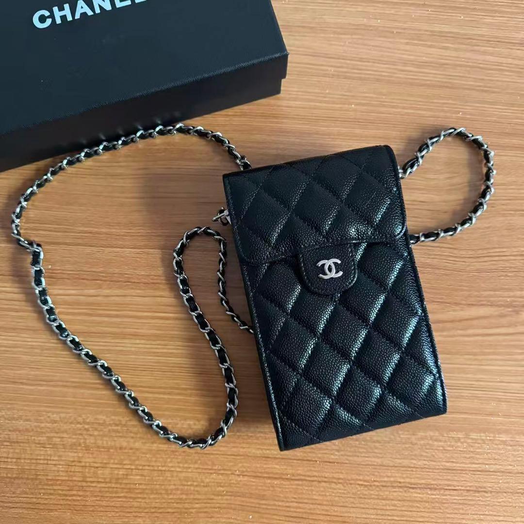 ノベルティ ブラック レザー ショルダーバッグ CCロゴ VIP限定