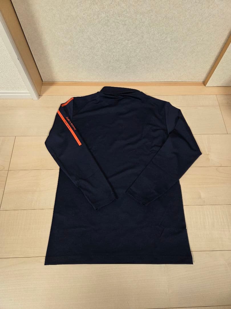 新品 ジュンアンドロペ 長袖ポロシャツ メンズ ゴルフウェア ネイビー Mサイズ