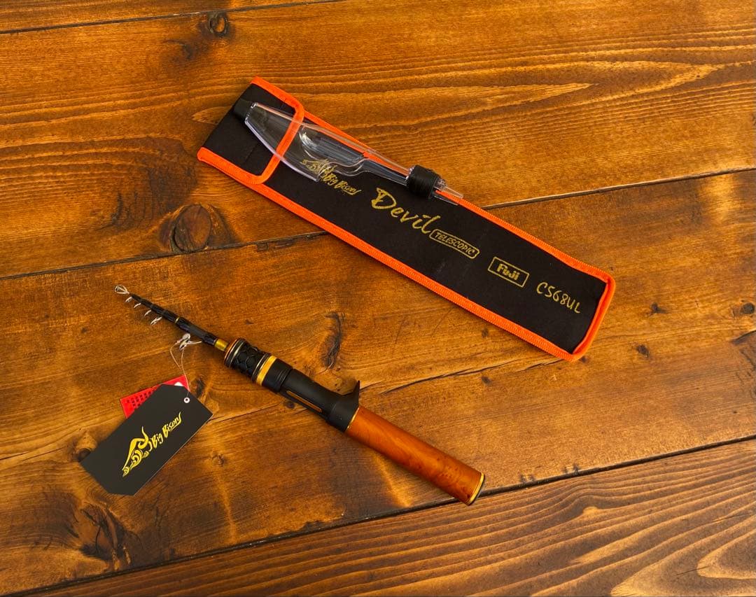 トラウトロッド　ウッドグリップ　5ft6inch ベイトテレスコロッド　渓流釣り