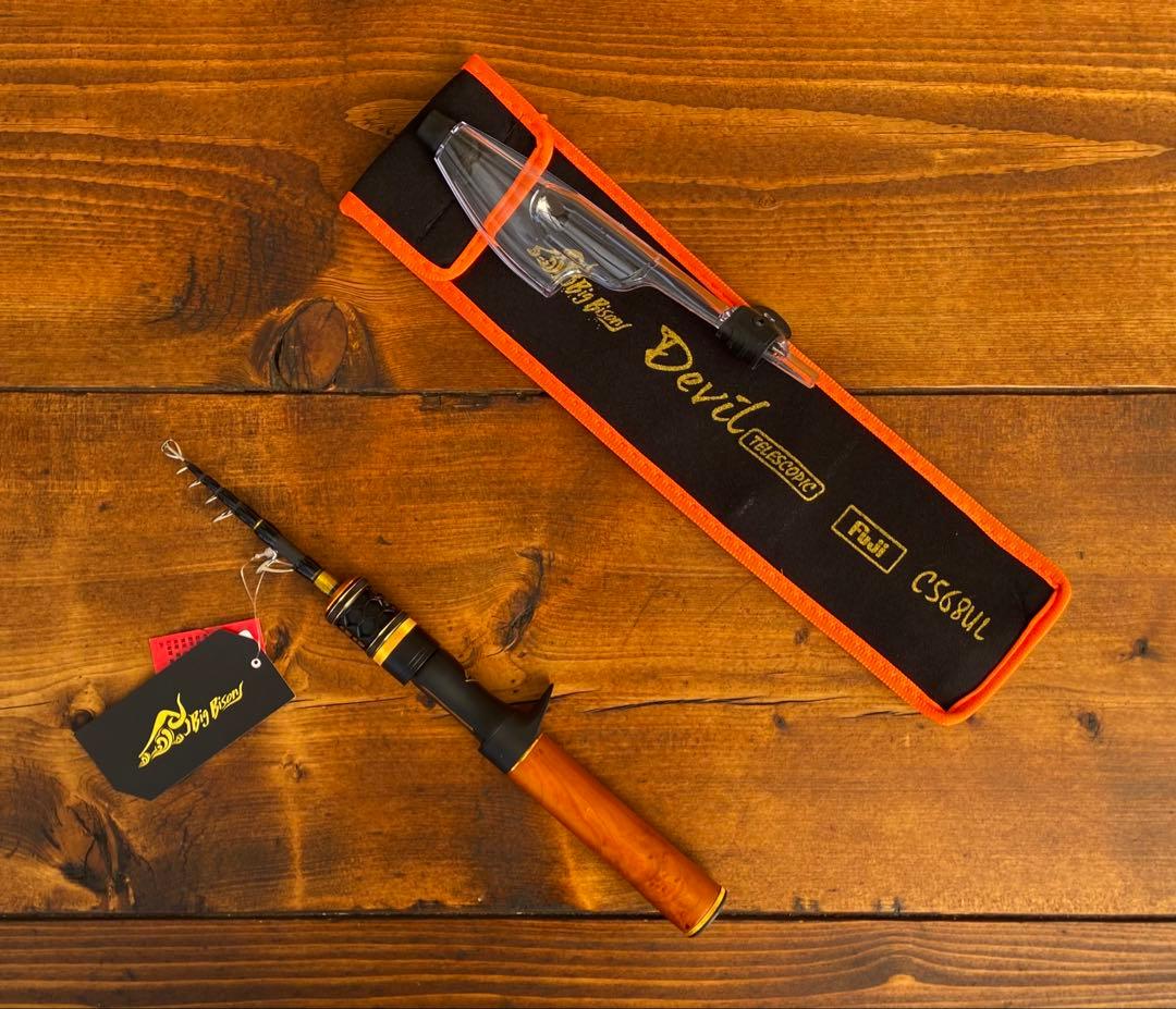 トラウトロッド　ウッドグリップ　5ft6inch ベイトテレスコロッド　渓流釣り