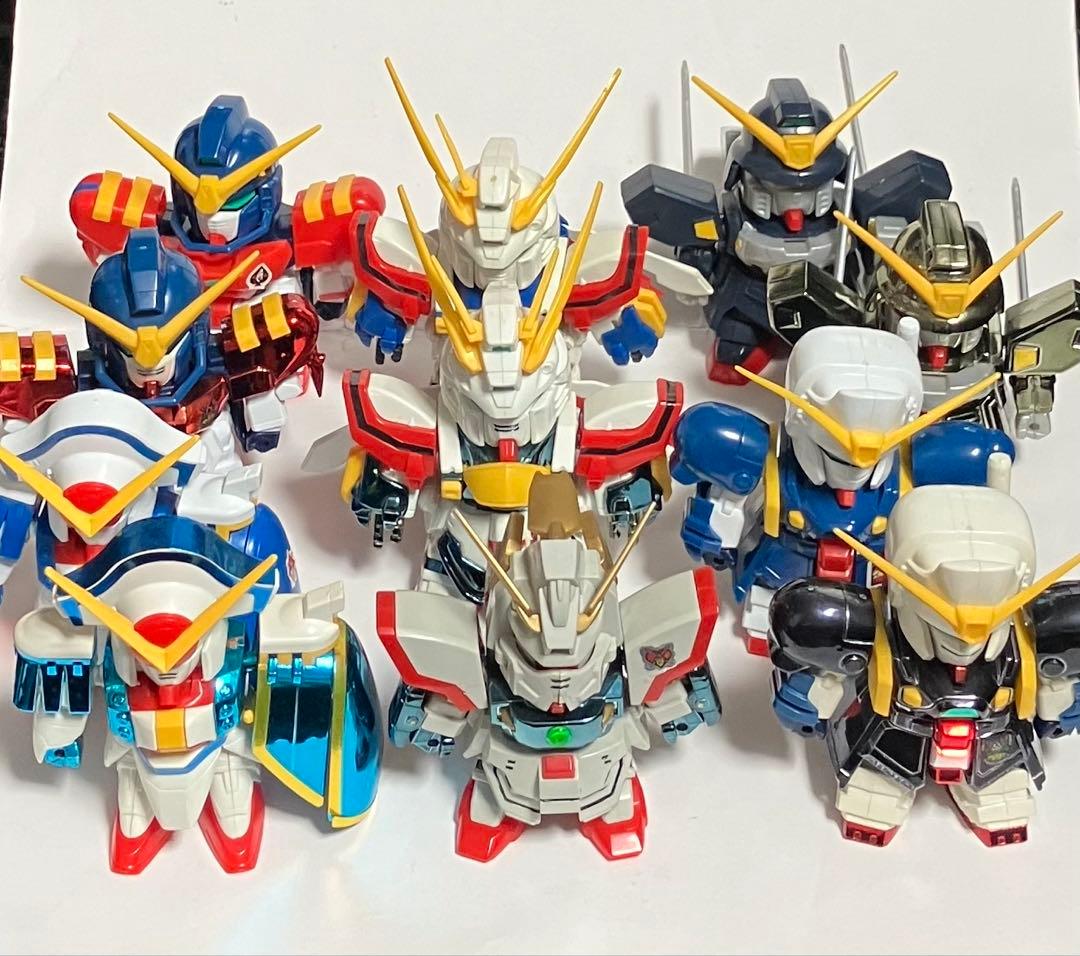 元祖SDガンダム　Gガンダム　メッキ版　通常版　11体セット