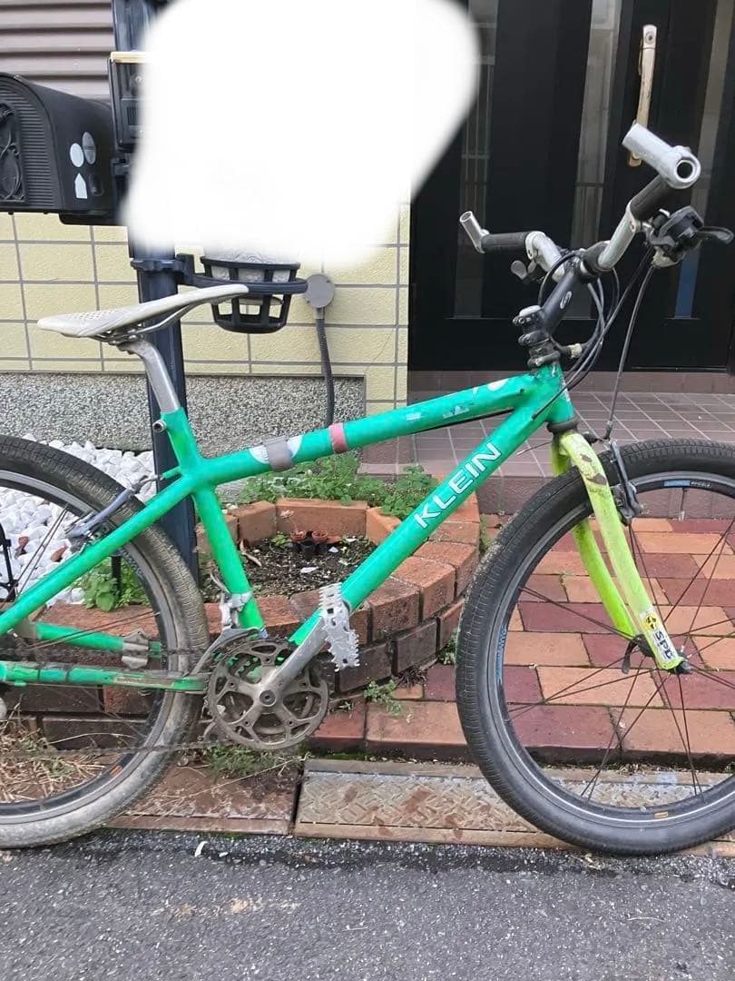  緑色 クロスバイク ダブルギア