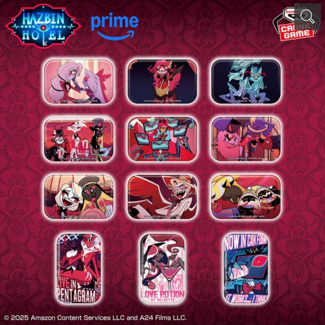 ハズビン・ホテルへようこそ◾︎スクエア缶バッジ　ヴォックス4個セット プライズ