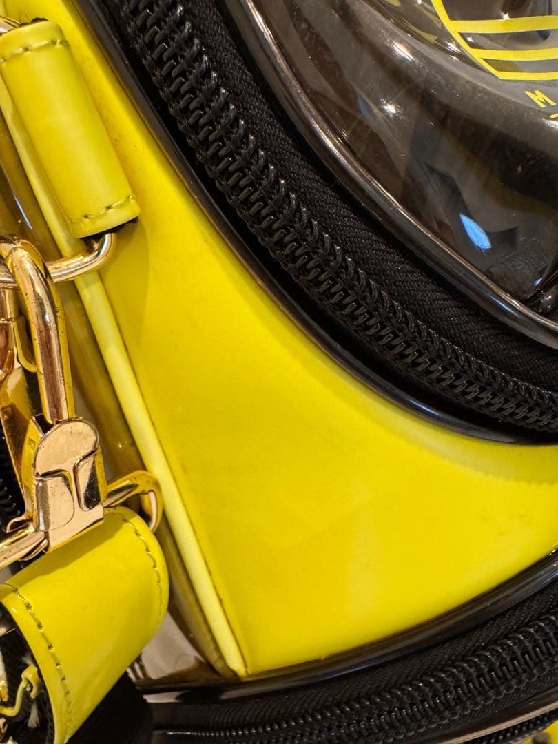 ［muta］ ムータマリン エナメルクリアキャディバッグ イエローブラック